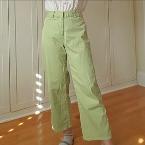 Pastel green trousers